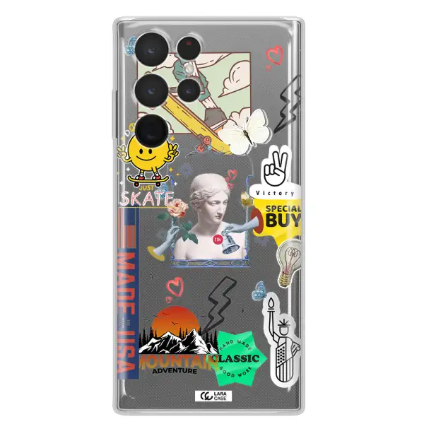 Usa Symbols Samsung S 22 Ultra Clear TPU Case