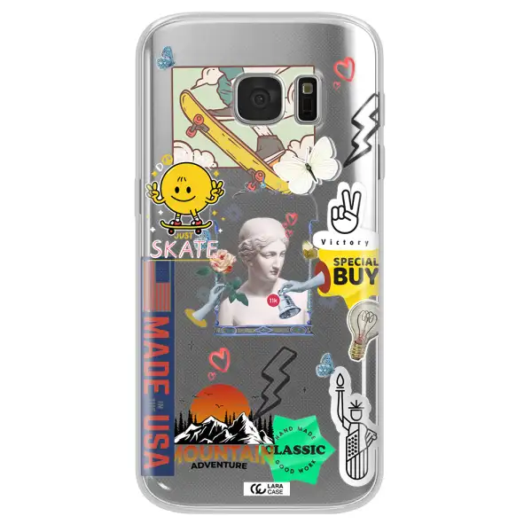 Usa Symbols Samsung S 7 Clear TPU Case