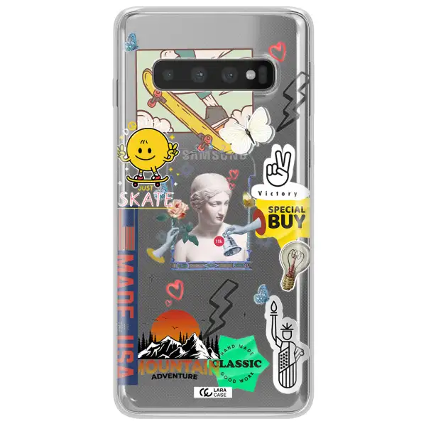 Usa Symbols Samsung S10 Clear TPU Case
