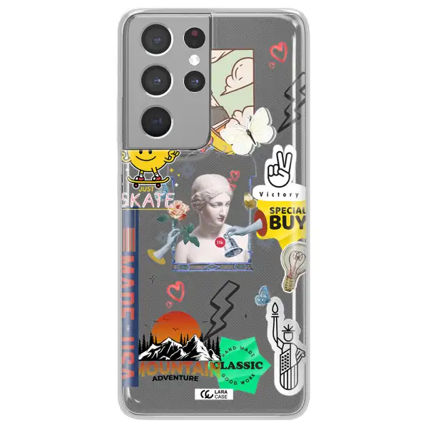 Usa Symbols Samsung S21 Ultra Clear TPU Case