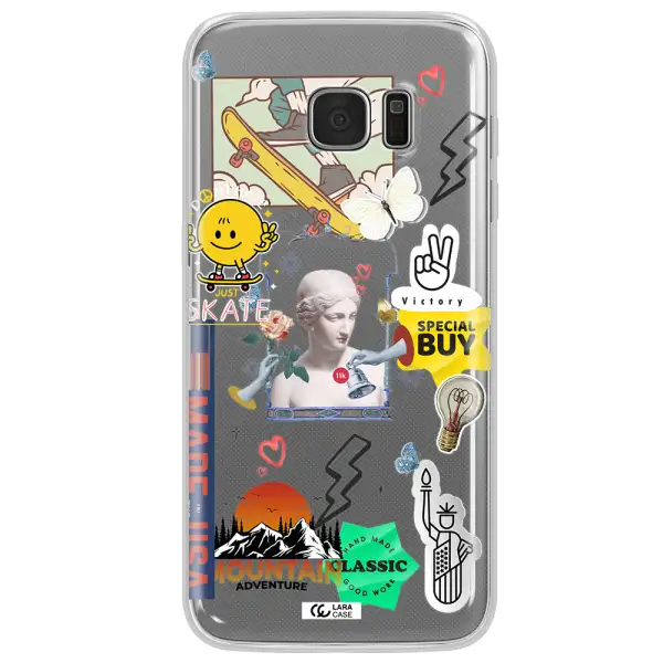 Usa Symbols Samsung S7 Edge Clear TPU Case