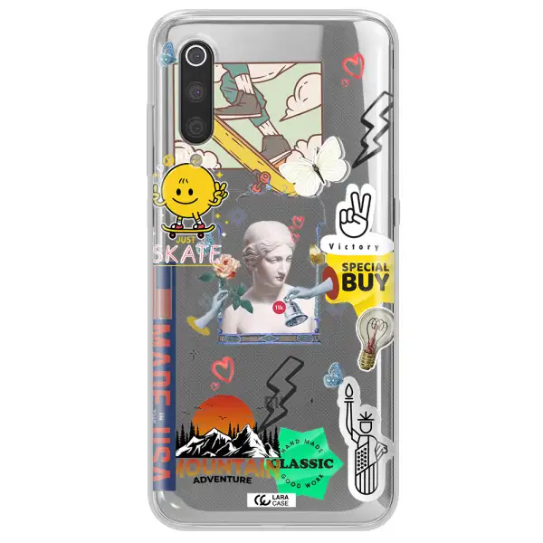 Usa Symbols Xiaomi Mi 9 Clear TPU Case