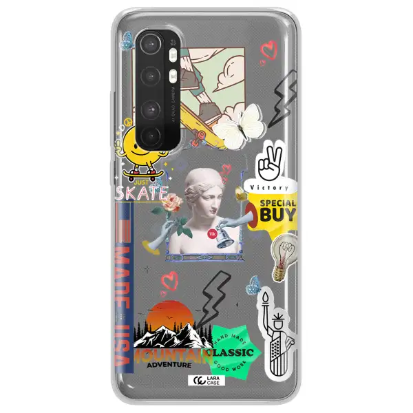 Usa Symbols Xiaomi Mi Note 10 Lite Clear TPU Case