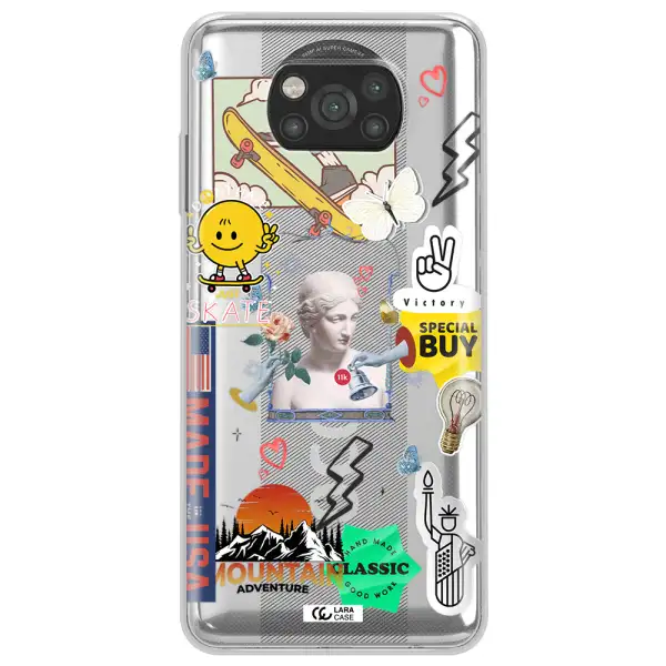 Usa Symbols Xiaomi Poco X3 Clear TPU Case