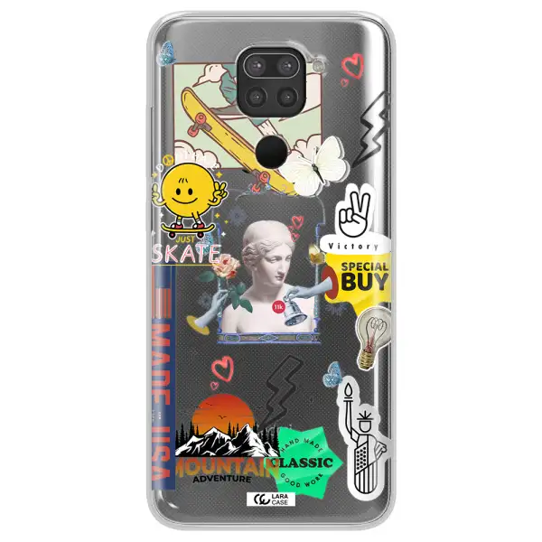 Usa Symbols Xiaomi Redmi Note 9 Clear TPU Case
