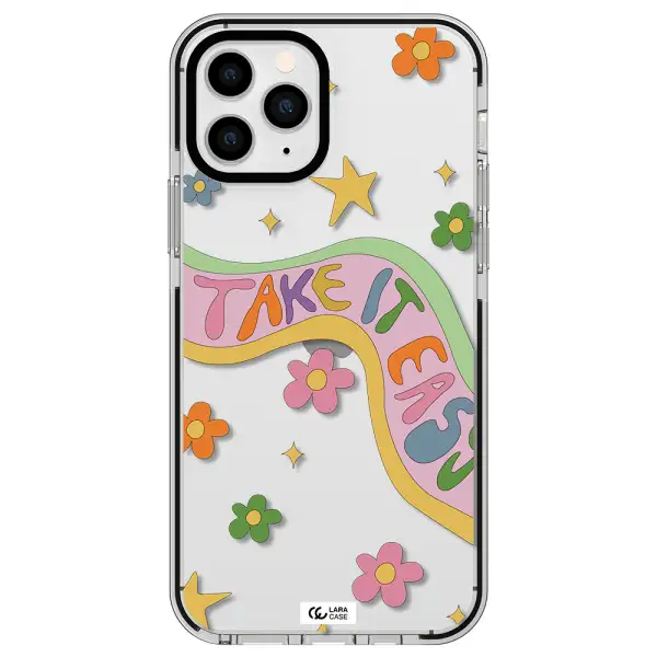Take It Easy Apple iPhone 11 pro impact black border Case