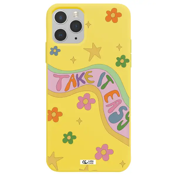Take It Easy Apple iPhone 11 pro Silicone canary yellow Case