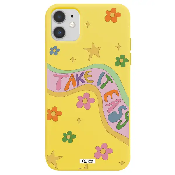 Take It Easy Apple iPhone 11 Silicone canary yellow Case