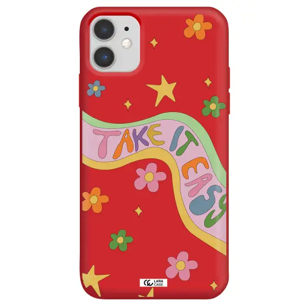 Take It Easy Apple iPhone 11 Silicone Imperial Red Case