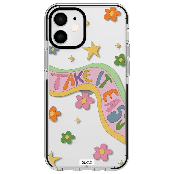 Take It Easy Apple iPhone 12 mini impact black border Case