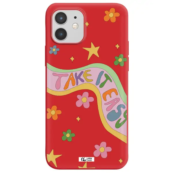 Take It Easy Apple iPhone 12 mini Silicone Imperial Red Case