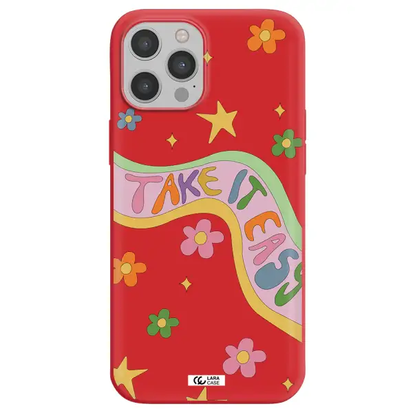 Take It Easy Apple iPhone 12 pro Silicone Imperial Red Case