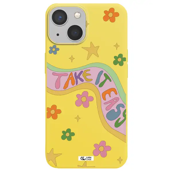 Take It Easy Apple iPhone 13 Silicone canary yellow Case
