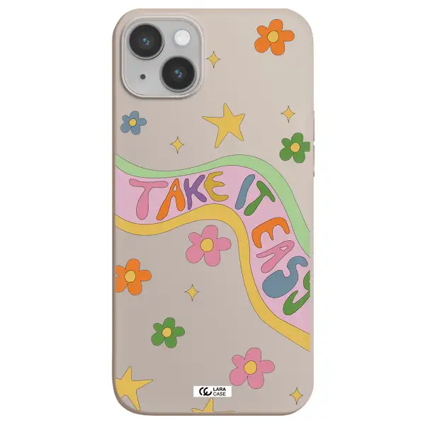 Take It Easy Apple iPhone 14 plus Silicone Stone Case