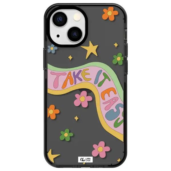 Take It Easy Apple iPhone 15 impact Smoke Black Case