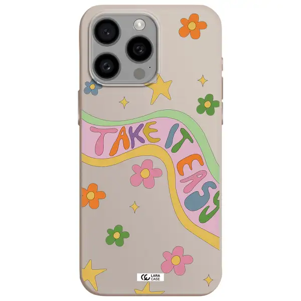 Take It Easy Apple Iphone 15 Pro max Silicone Stone Case
