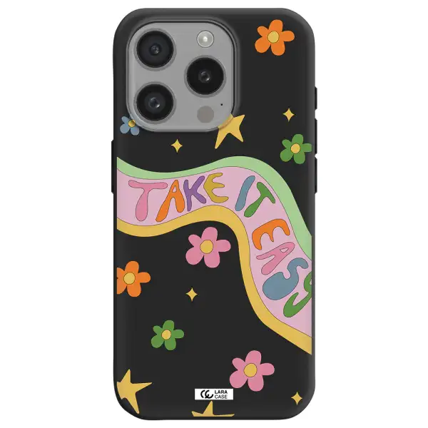 Take It Easy Apple Iphone 15 Pro Silicone Black Case