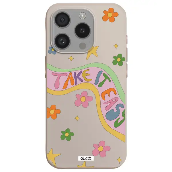 Take It Easy Apple Iphone 15 Pro Silicone Stone Case