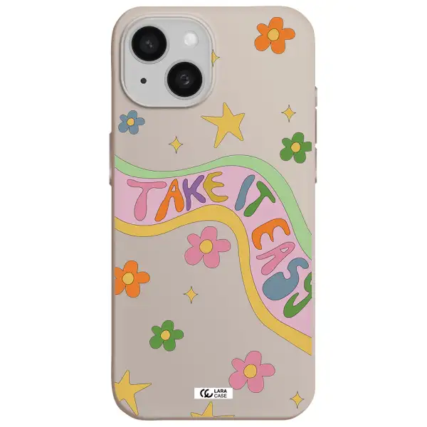Take It Easy Apple iPhone 15 Silicone Stone Case