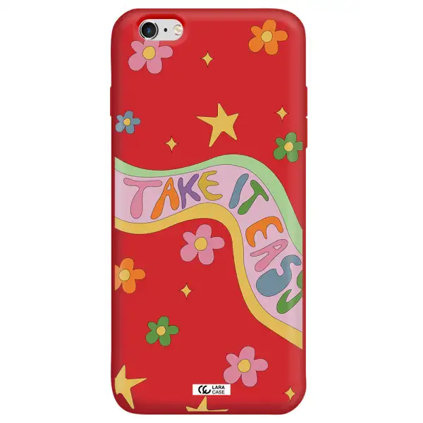 Take It Easy Apple iPhone 6 plus Silicone Imperial Red Case