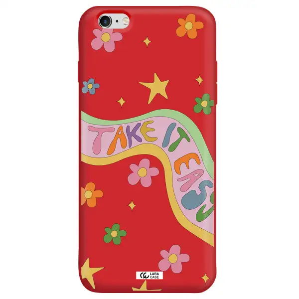 Take It Easy Apple iPhone 6S Silicone Imperial Red Case