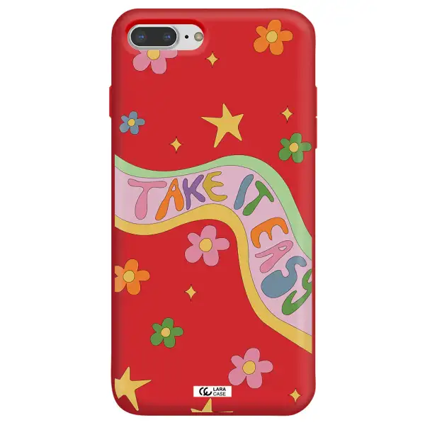 Take It Easy Apple iPhone 7 plus Silicone Imperial Red Case