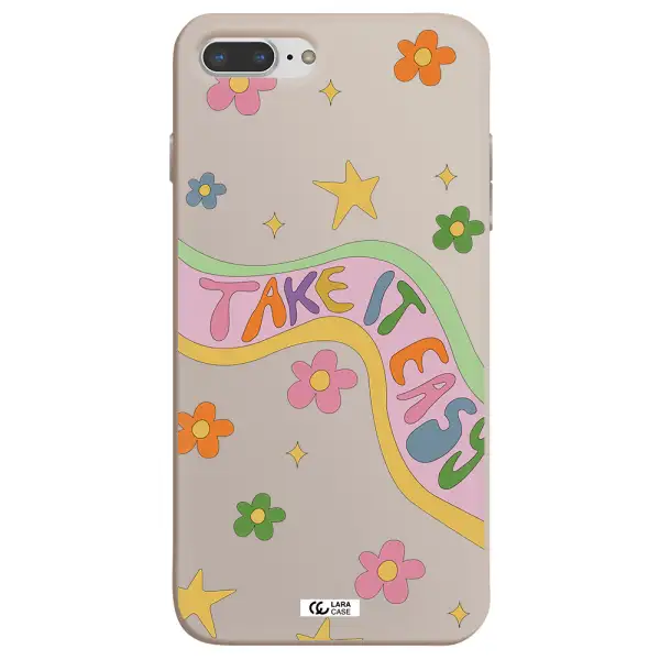 Take It Easy Apple iPhone 8 plus Silicone Stone Case