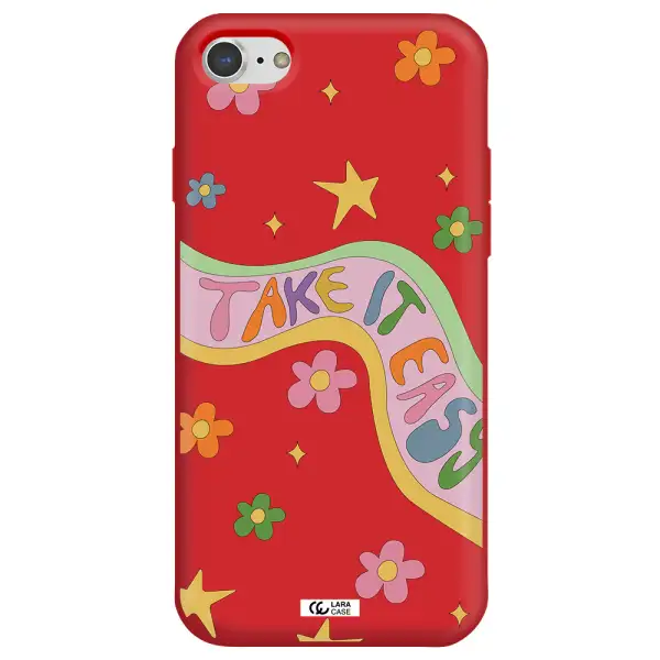 Take It Easy Apple iPhone 8 Silicone Imperial Red Case
