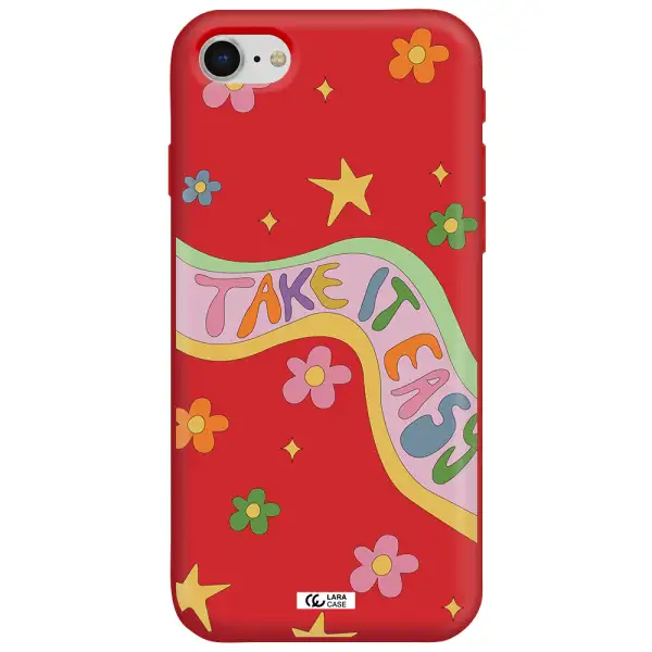 Take It Easy Apple iPhone se 2020 Silicone Imperial Red Case