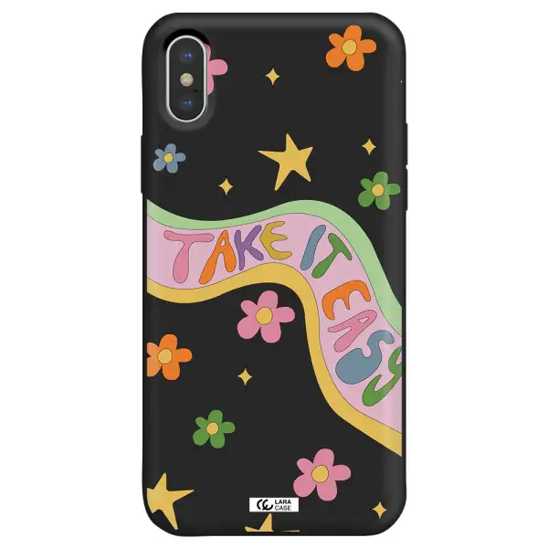 Take It Easy Apple iPhone XS Silicone black Case