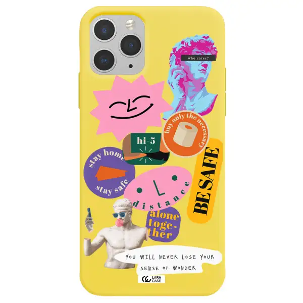 Be Safe Apple iPhone 11 pro Silicone canary yellow Case