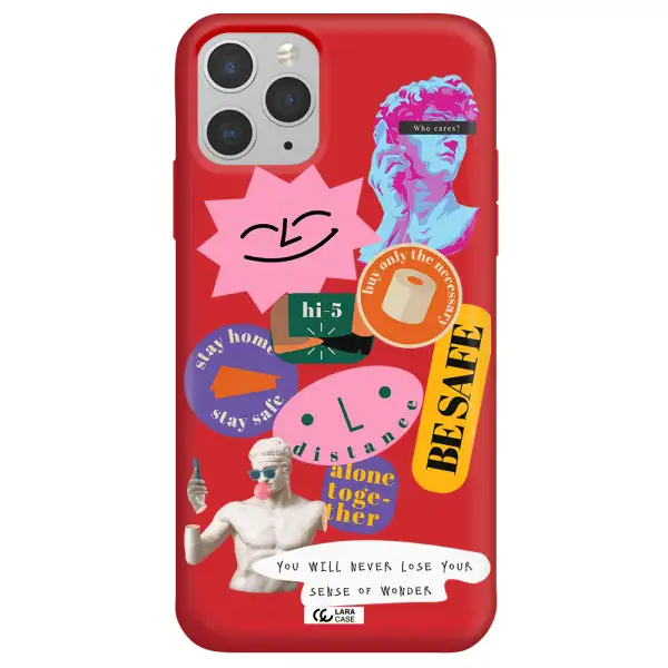 Be Safe Apple iPhone 11 pro Silicone Imperial Red Case