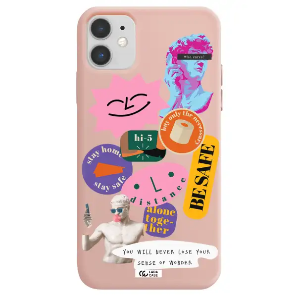 Be Safe Apple iPhone 11 Silicone pastel pink Case