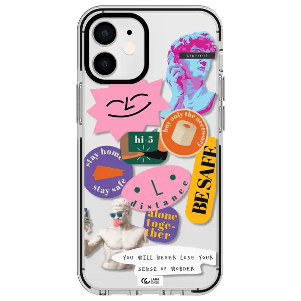 Be Safe Apple iPhone 12 mini impact black border Case