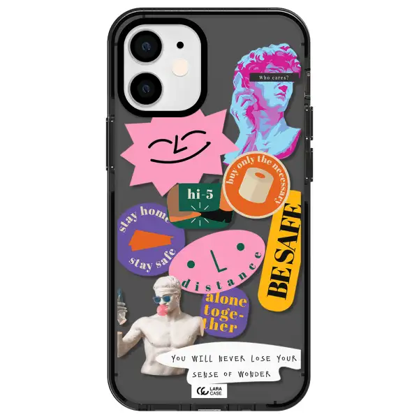 Be Safe Apple iPhone 12 mini impact Smoke Black Case