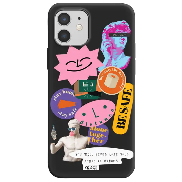 Be Safe Apple iPhone 12 mini Silicone black Case