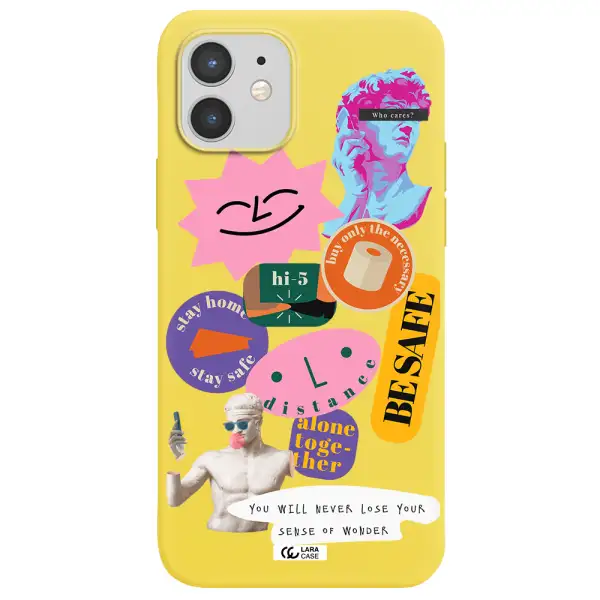 Be Safe Apple iPhone 12 mini Silicone canary yellow Case