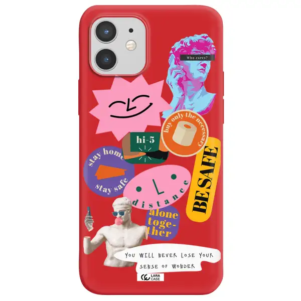 Be Safe Apple iPhone 12 mini Silicone Imperial Red Case