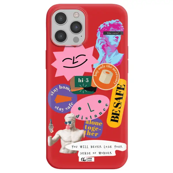 Be Safe Apple iPhone 12 pro Silicone Imperial Red Case