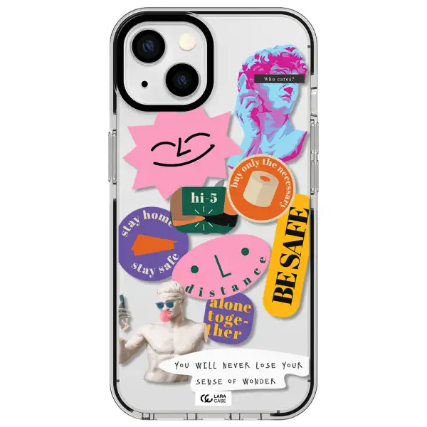 Be Safe Apple iPhone 13 impact black border Case