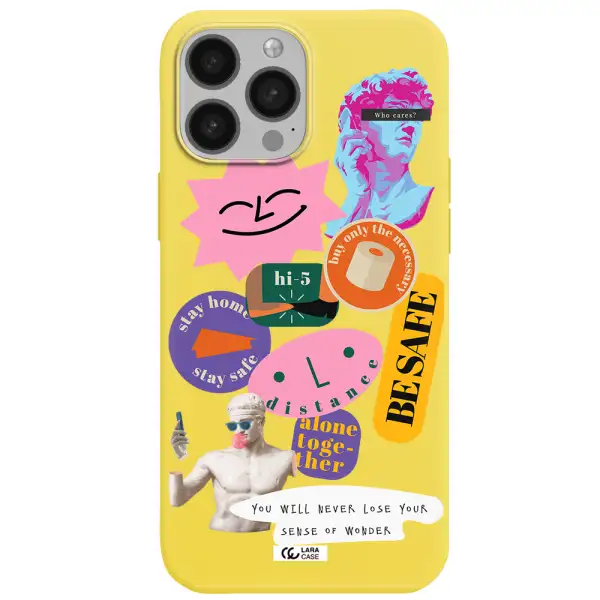 Be Safe Apple iPhone 13 Pro Max Silicone canary yellow Case