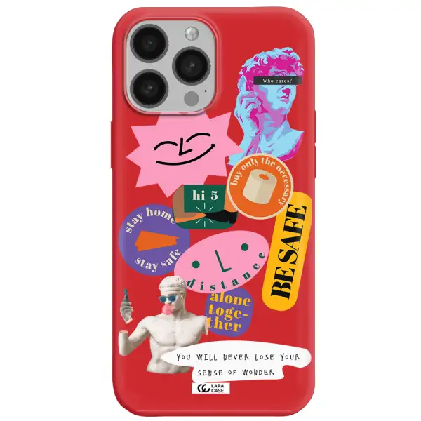 Be Safe Apple iPhone 13 Pro Max Silicone Imperial Red Case