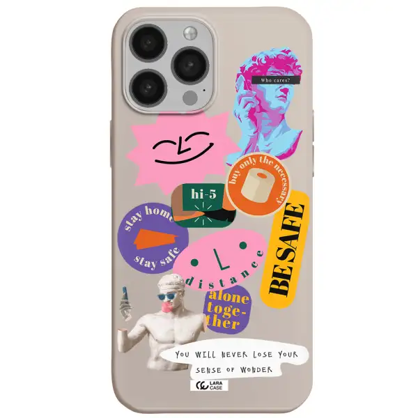 Be Safe Apple iPhone 13 Pro Max Silicone Stone Case