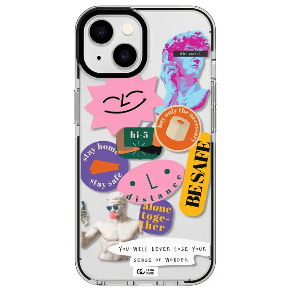 Be Safe Apple iPhone 14 impact black border Case