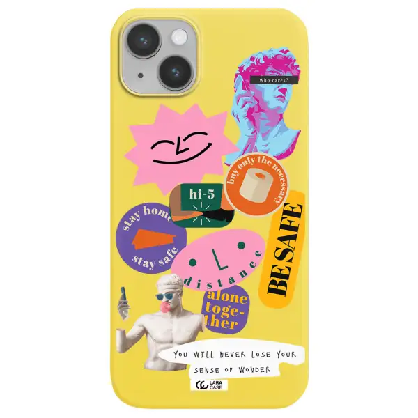 Be Safe Apple iPhone 14 plus Silicone canary yellow Case