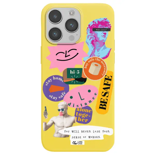 Be Safe Apple iPhone 14 pro max Silicone canary yellow Case