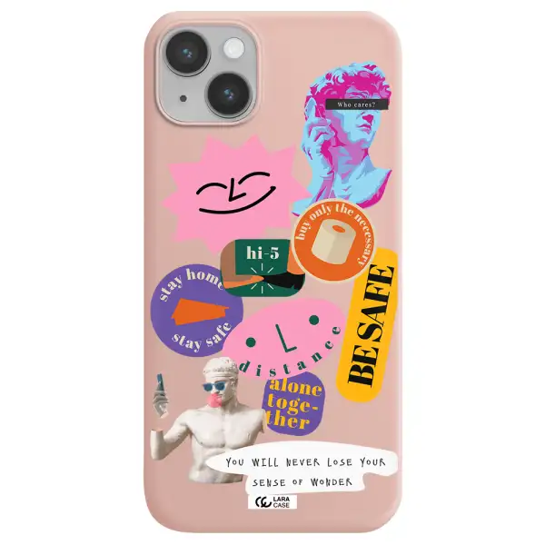 Be Safe Apple iPhone 14 Silicone pastel pink Case