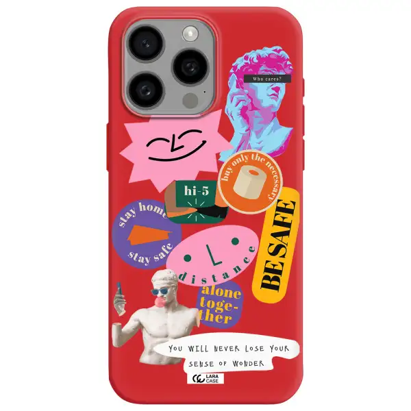 Be Safe Apple Iphone 15 Pro Max Silicone Imperial Red Case