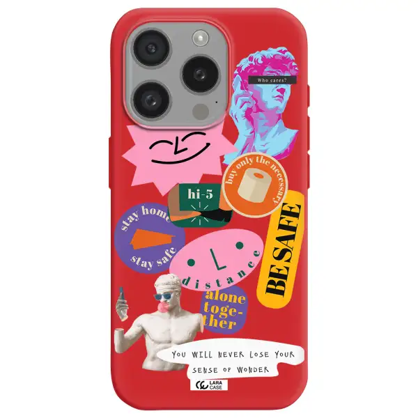 Be Safe Apple Iphone 15 Pro Silicone Imperial Red Case