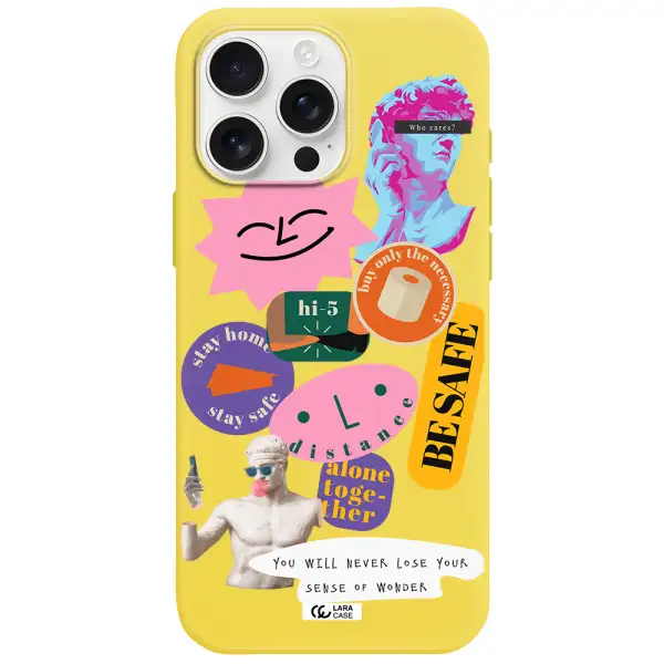 Be Safe Apple Iphone 16 Pro Max Silicone Canary Yellow Case